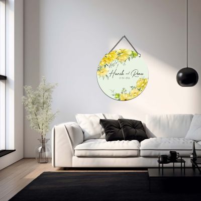 Personalized Couple Name Plate For Anniversary, Engagement, Wedding Wall Decor Hanging Decoration | Gift for Wife Husband, Bhaiya Bhabhi, Di & jiju & Friends